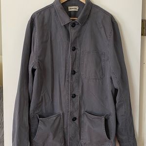 Taylor Stich workman style soft blue canvas jacket men size XL/44